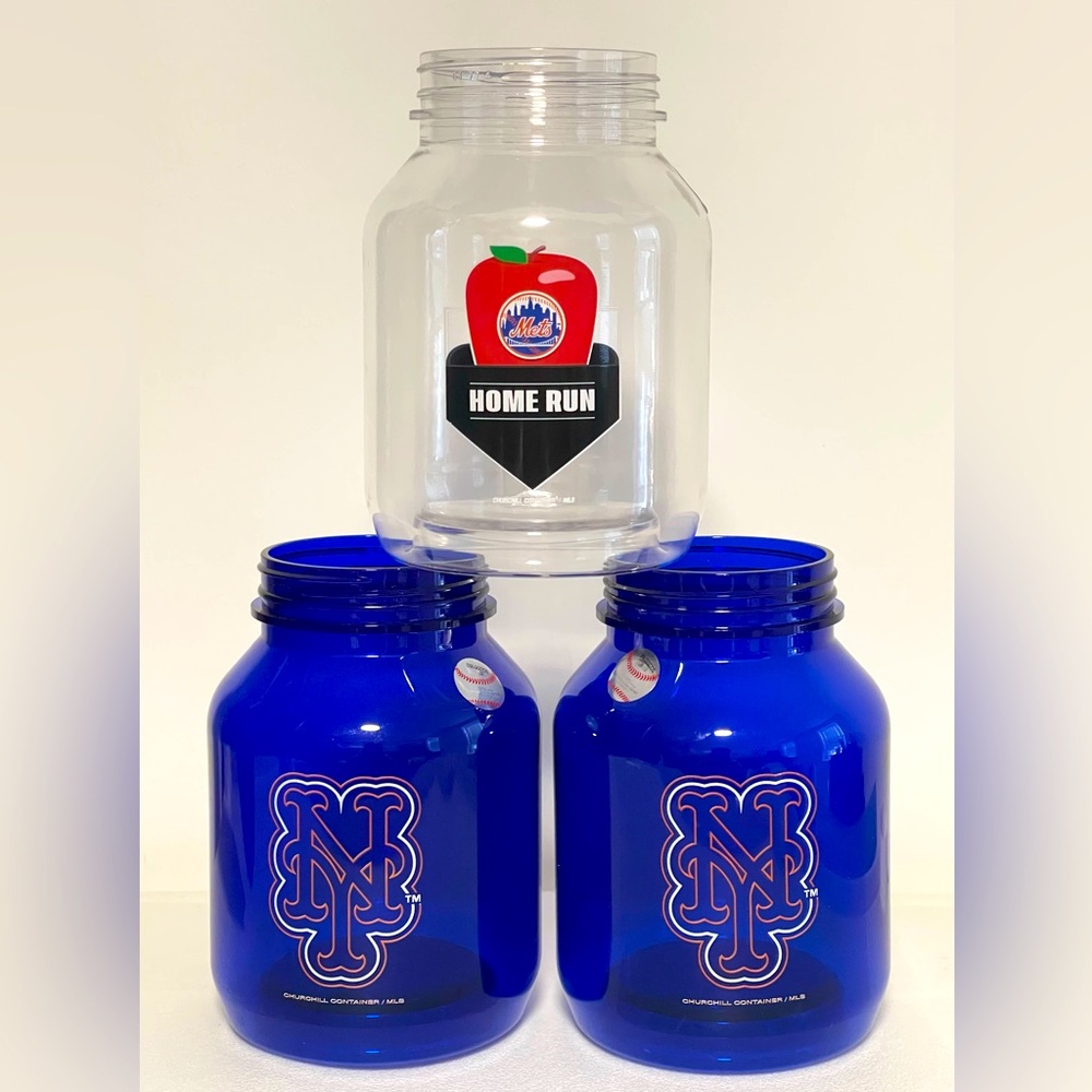 NYM 3 Collectibles Mets Mason Jar